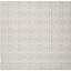 Grey and Ivory Geometric 7' Square Wool Area Rug