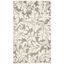 Elysian Dark Grey & Beige Floral Synthetic 3' x 5' Area Rug