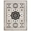 Kenya Hand-Knotted Ivory and Grey Pure Wool Rug - 9' x 12'