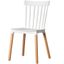 Windsor White Slat Wood Side Chair - Classic Mid-Century