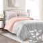 Blush and Gray Glitter Ombre Twin Comforter Set