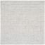 Gray Hand-Tufted Wool Square Area Rug, 6' x 6'