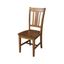 Pecan High Back Solid Wood Dining Chair