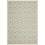 Aqua and Beige Rectangular Synthetic Indoor/Outdoor Rug