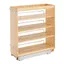 Natural Maple Pull-Out Kitchen Cabinet Organizer with Chrome Rails