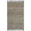 Mod-Chic Gray Cowhide Handwoven Leather Accent Rug - 2' x 3'