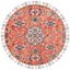 Aspen Round Red Geometric Wool Area Rug