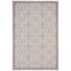 Elegant Gray 4' x 6' Synthetic Rectangular Easy-Care Area Rug