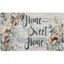 Grey Blue Floral Anti-Fatigue Kitchen Mat, 20"x36"