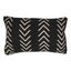 Black Chevron Design Rectangular Cotton Throw Pillow