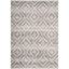 Reversible Rectangular Gray Synthetic Easy Care Area Rug