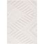 Ivory Geometric Flat Woven Synthetic Area Rug 5'3" x 7'6"