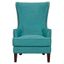 Heirloom Teal High-Back Accent Chair with Studded Trim