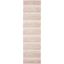 Ivory and Beige Striped Wool Cotton Runner Rug