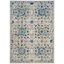 Ivory Blue Elegance Synthetic 6'7" x 9' Hand-Knotted Rug