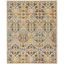 Ivory and Jewel Tones Boho Floral 8'x10' Synthetic Area Rug