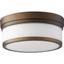 Celeste 12" Oiled Bronze Glass Drum Flush Mount