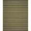 Green and Gray Striped Handwoven Wool Kilim Rug, 8' x 10'