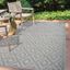 Elysian Light Gray Geometric Synthetic Indoor/Outdoor Rug