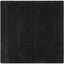 Plush Dark Grey Square Shag Rug, 7' x 7', Synthetic Easy-Care