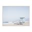 Pale Blue Lifeguard Tower Framed Canvas Print, 23x33