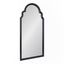 Hogan Scalloped Arch Black Wall Mirror 54.5" Glam Vanity Decor