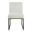 Sustainable Gray Woven Parsons Side Chair with Metal Legs