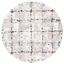 Fontana Round Gray Shag Synthetic Area Rug