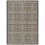 Black and Bone Geometric Indoor/Outdoor Area Rug