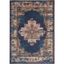 Elysian Blooms Blue Floral 5' x 7' Easy-Care Synthetic Rug