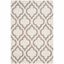 Ivory and Beige High Pile Shag Area Rug