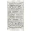 Grey and Ivory Hand-Knotted Wool Geometric Area Rug, 6' x 9'