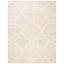 Ivory Beige Abstract Hand-Tufted Wool Square Rug