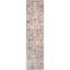 Gray Hand-Knotted Viscose and Cotton Area Rug, 27" x 8"