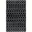 Black and Ivory 6' x 9' Tufted Wool Area Rug