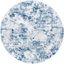 Amelia 6'7" Round Navy/Grey Abstract Synthetic Rug