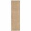 Hand-Woven Jute Runner Rug in Natural - 27" x 7"