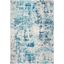 Ivory and Turquoise Abstract 8' x 10' Synthetic Area Rug