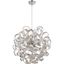 Millenia Silver Globe Pendant with Crystal Incandescent and LED Lighting