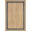 Handmade Natural Jute Area Rug with Navy Border