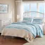 Maui Twin Blue Cotton Reversible Quilt and Sham Set