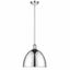 Sawyer Chrome Bell-Shaped Indoor/Outdoor 12.5" Pendant Light