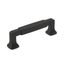 Matte Black 3-3/4" Zinc Cabinet Drawer Pull