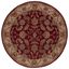 Elegant Heritage Hand-Tufted Wool Round Rug, Red/Ivory, 6'