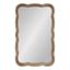 Hatherleigh 24" x 38" Rustic Brown Scalloped Wood Wall Mirror