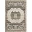 Ivory and Brown Hand-knotted Wool Area Rug - 3' x 5'