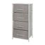 Harris White Cast Iron Frame 4-Drawer Light Gray Fabric Dresser