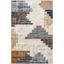 Beige and Navy 5' x 7' Synthetic Southwestern Area Rug