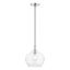 Aldrich Brushed Nickel Clear Glass Indoor/Outdoor Pendant Light