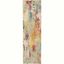 Ivory and Multicolor Abstract Hand-knotted Area Rug